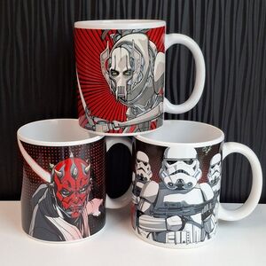 Star Wars Galerie Mugs Darth Maul, Storm Troopers, General Grievous Set Of 3